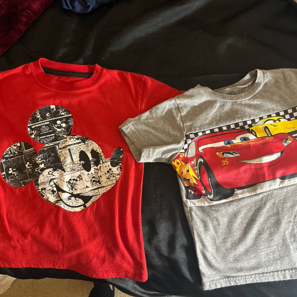 Mickey Mouse & Cars Boys Shirt Size 4 and 4T
